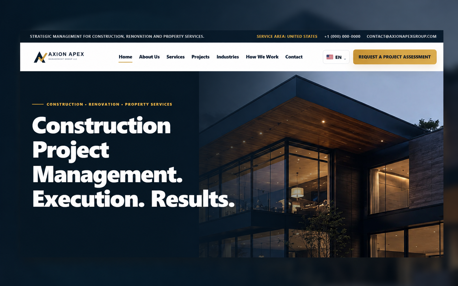 Construction Management Corporate Website