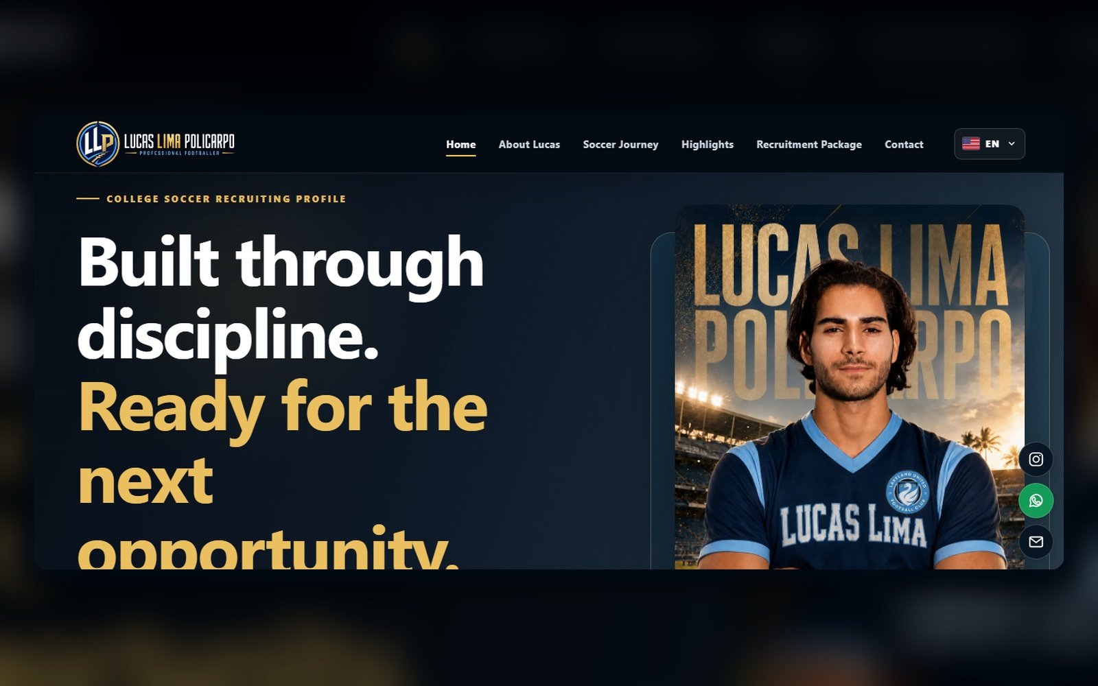 Professional Footballer Recruitment Website
