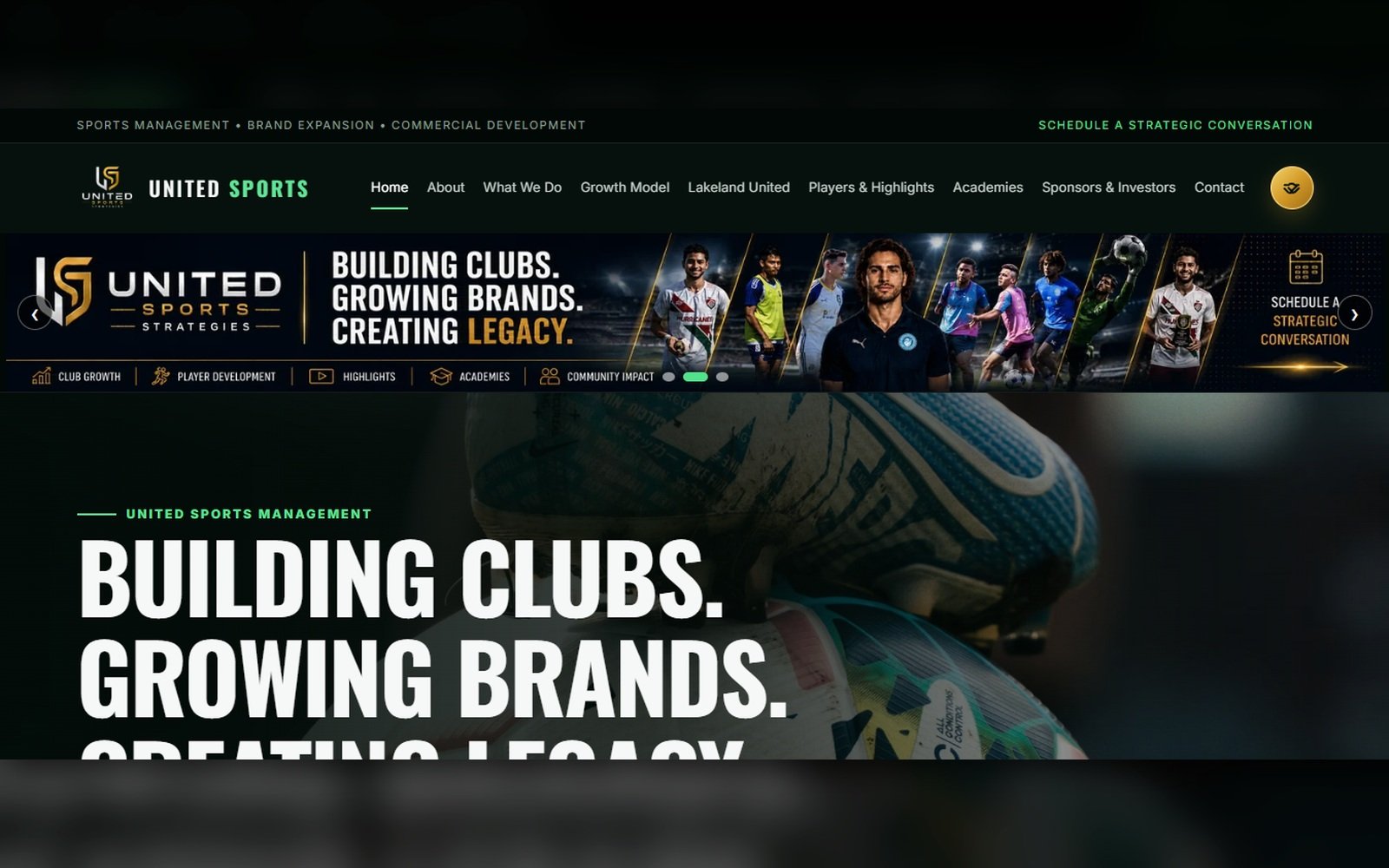 Sports Management Brand & Digital Platform